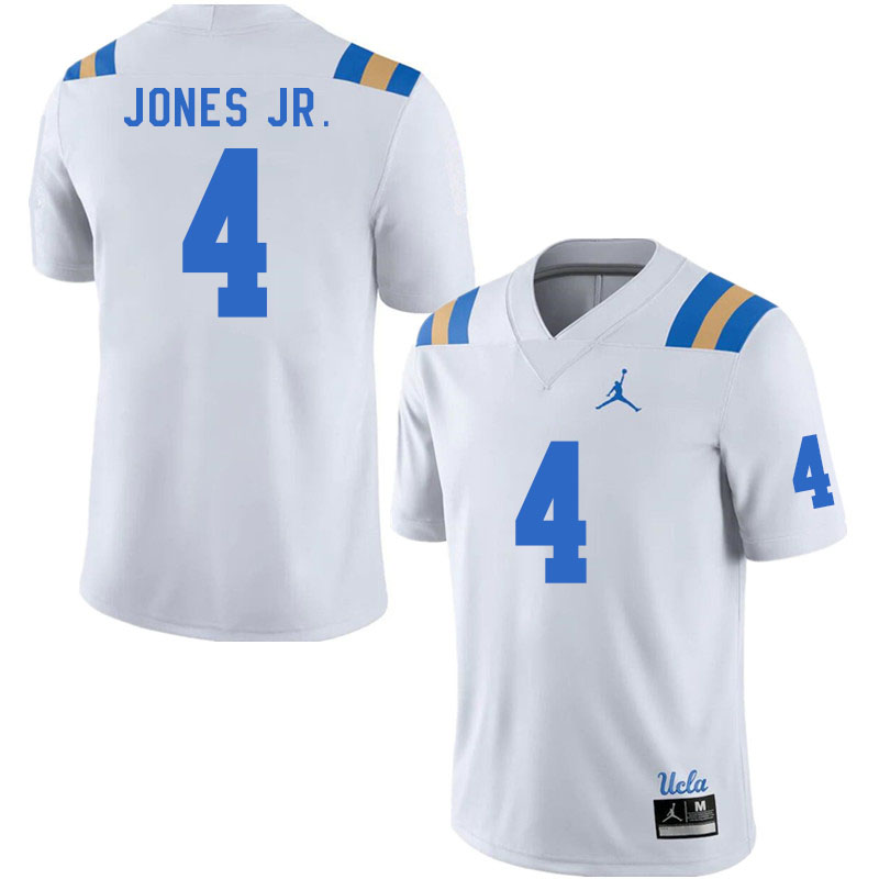 Men #4 Carl Jones Jr. UCLA Bruins College Football Jerseys Stitched Sale-White - Click Image to Close